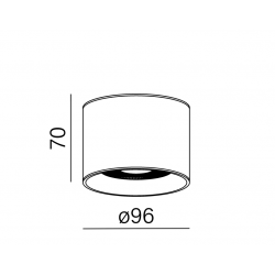 ONLY round mini 7 LED 230V exterior M930 26&#176; natynkowy biały struktura 47018-M930-F3-PH-13